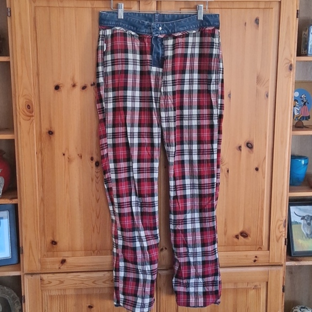 PrAna Flannel Lined Boyfriend Denim Straight Leg Jeans Size 27 - Picture 3 of 10